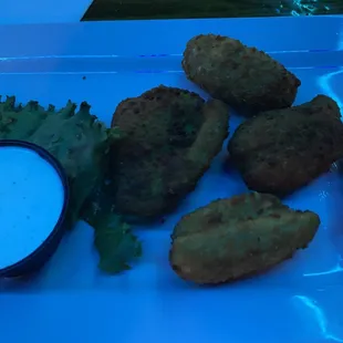 a plate of deep fried food