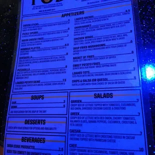 Updated menu - 2021