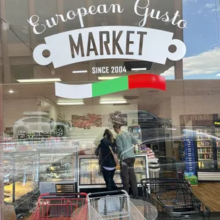 Store decal at the window