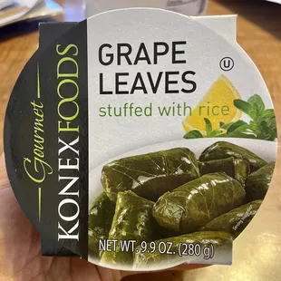 Canned grape leaves