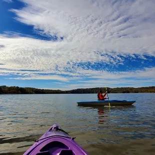 Lake near camping boat ramp