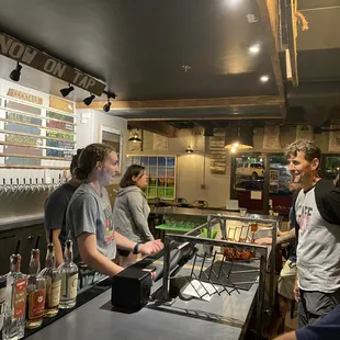 customers at the bar