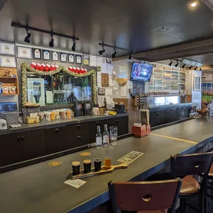 the bar and seating area