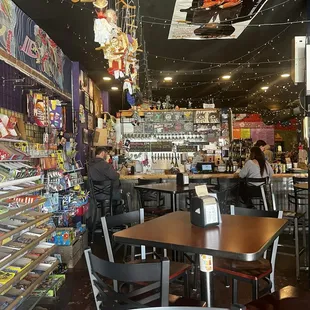 Bar area and fun decor