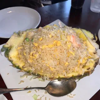 77. Shrimp Fried Rice in Pineapple