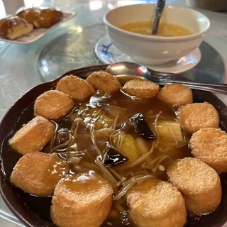 86. Braised Tofu in Brown Sauce
