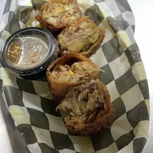 Brisket eggrolls