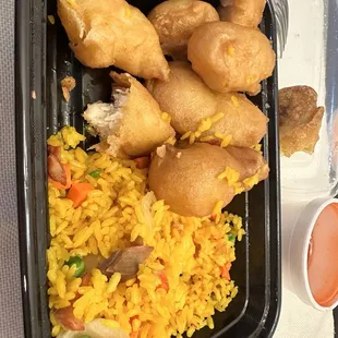 Sweet &amp; Sour Chicken Combo (with Fried Rice and Egg Roll)