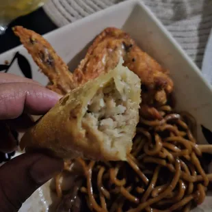 I think it's filled with random meat, from what animal, I don't know.