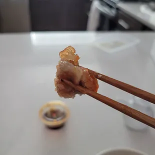 Typical amount of pork in a single piece of sweet and sour pork