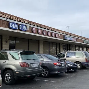 a row of parked cars
