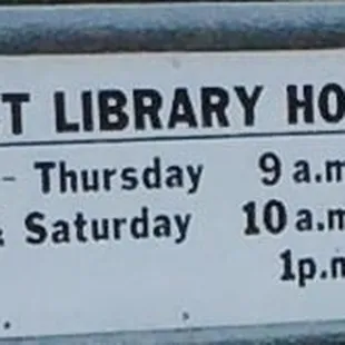 Library hours