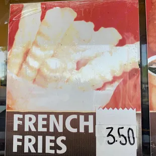 One size of fries
