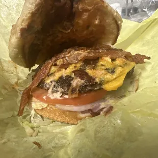 So much for a double patty bacon cheeseburger with an extra patty (3 in all)  2/3 of the patties were missing