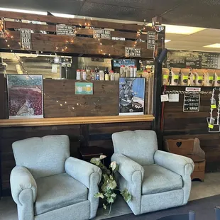 two chairs facing each other