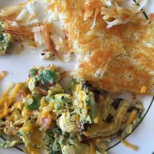 Californian scrambled eggs with hashbrown