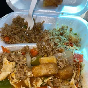 Partially eaten red curry!