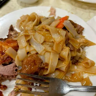 Beef chow fudge on a plate