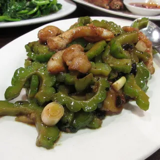 Bitter Melon Rock Cod Fillet with Black Bean Sauce