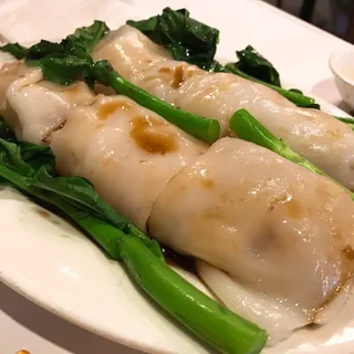 Golden Shrimp Rice Noodle Rolls