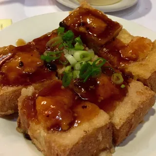 Fried Tofu Cubes Stuffed with Shrimp