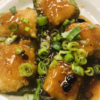 Prawns with Black Bean Sauce Chow Fun