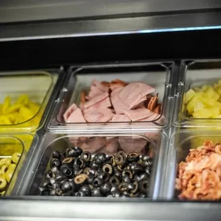 a variety of food items