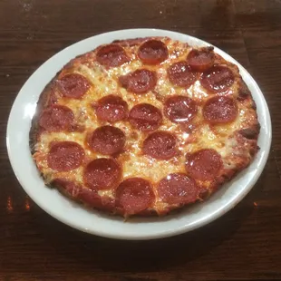 Gluten free crust available.