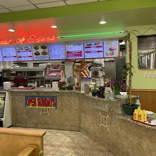 a view of the inside of a restaurant