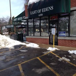 East of Eden with a blanket of snow, always warm, tasty food at a good price.