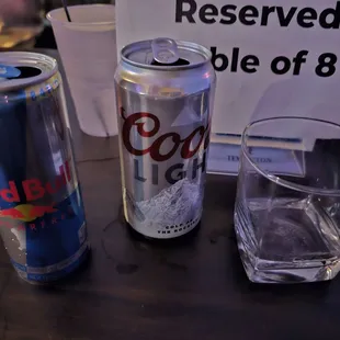 The new 3 wise men, sugar free redbull, vodka, coors light