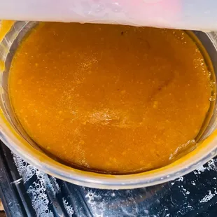 Egg foo young gravy. Rich in color but not enough for three patties