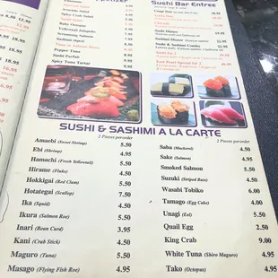 Sushi and Sashimi