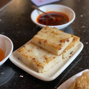 White radish squares.  I love it!!