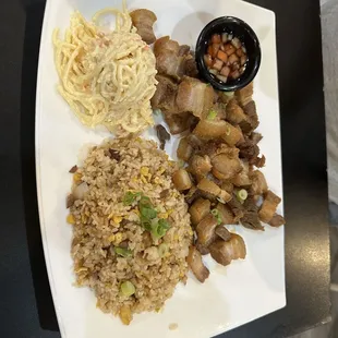 Pork Belly entree w fried rice upgrade