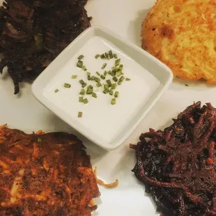 Seasonal latkes for the holiday season.