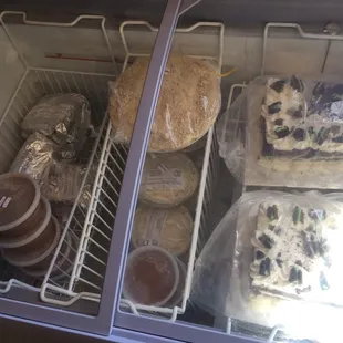 Cooler with tamales and potpies