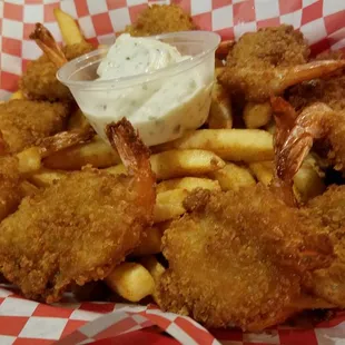 Large order of Shrimp and fries.