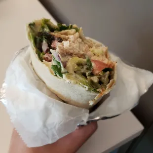 Chicken kabob wrap