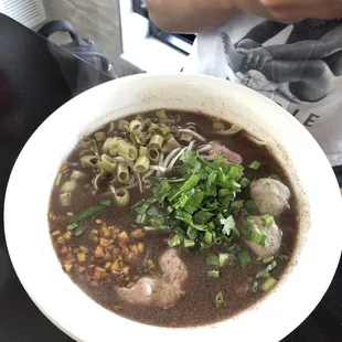 Thai boat noodles
