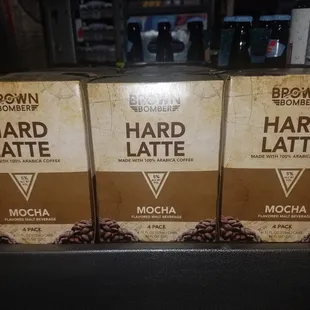 three boxes of mocha
