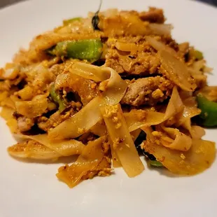 Pad Kee Mao with flat rice noodles