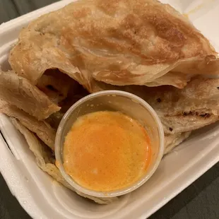 Roti Flatbread with Curry Sauce