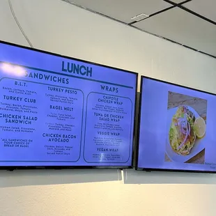 Lunch menu