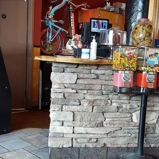 the entrance to the restaurant