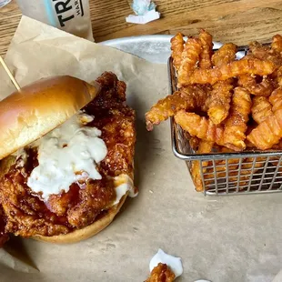 Chicken sandwich with their famous sauce was awesome!