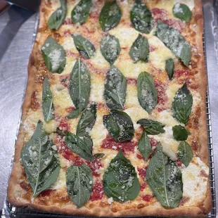 Square Margherita Pizza..
 Best Pizza NYC East Village