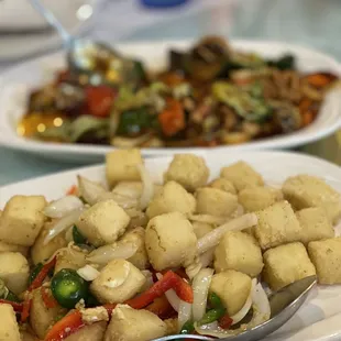 V6. Salt Pepper Tofu C3. Hunan Chicken