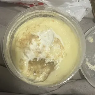 Watery banana pudding !! Not good