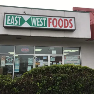 the front of the store